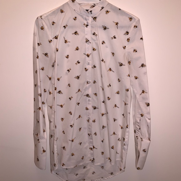 Victoria Beckham - “Bee Print Button Down Top” - Picture 4 of 8